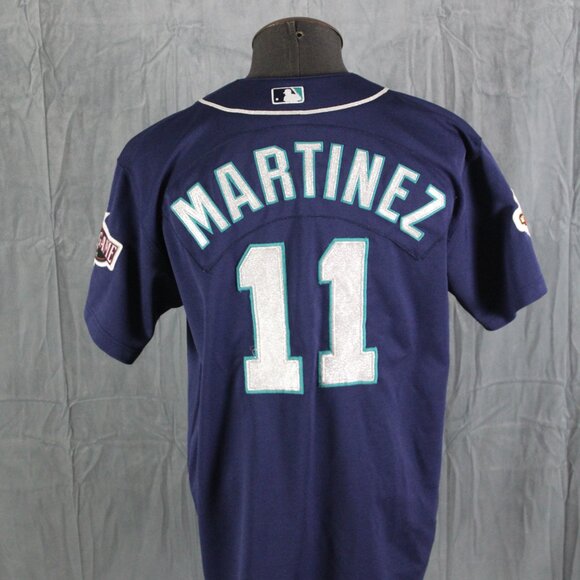 Seattle Mariners Jersey (VTG) - Edgar Martinez 11 Russell Atheltic - Size 44 - Picture 8 of 12